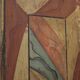 Rustic Farmhouse Folk Art Painted Bridal Cabinet in Faux-Marble
