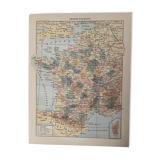 Old map of France political and administrative of 1897