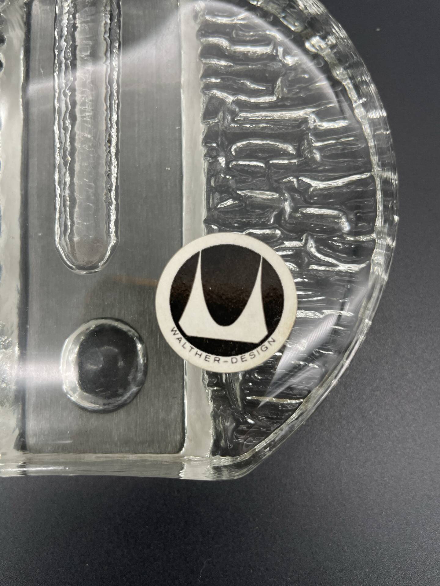 Vase soliflore vintage Walther-Design avec étiquette