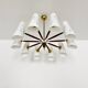 Grand lustre en laiton autrichien de style mid-century moderne par Rupert Nikoll