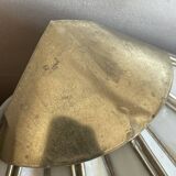Pair of brass and glass wall lights