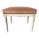 Louis XVI style stool, pink velvet