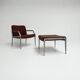 Rare armchair with footstool attributed to Gispen, 1960s