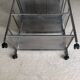 Industrial-style bathroom trolley on casters