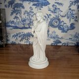 Statue of Saint Joseph and the infant Jesus in biscuit porcelain, early 20th century