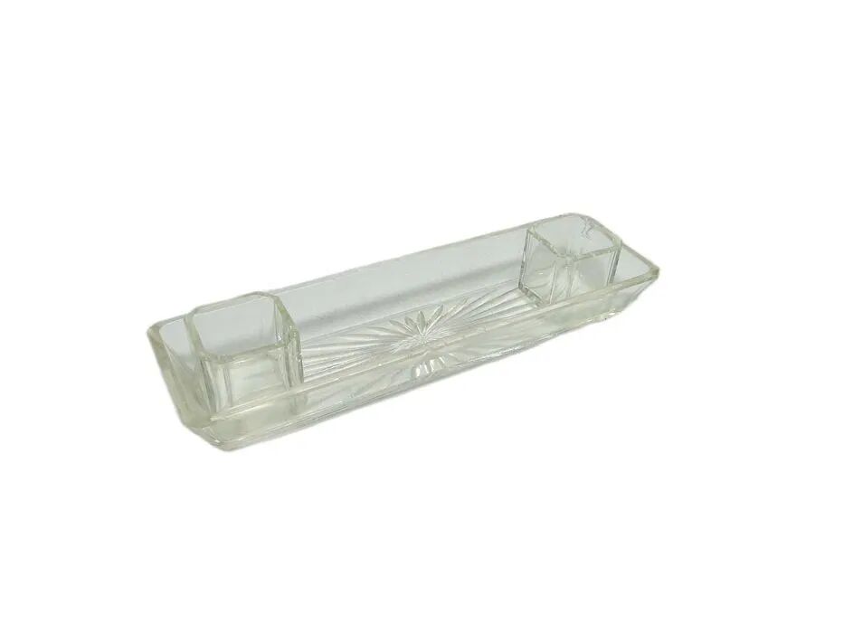ABI Art Deco Toilet Accessory, Crystal, Czechoslovakia, 1930s