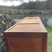 Wardrobe with 3 sliding doors in solid wood 1960