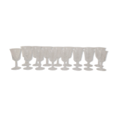 70's water glasses and wine glasses set