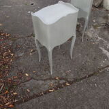 Pair of painted louis xv style bedside tables