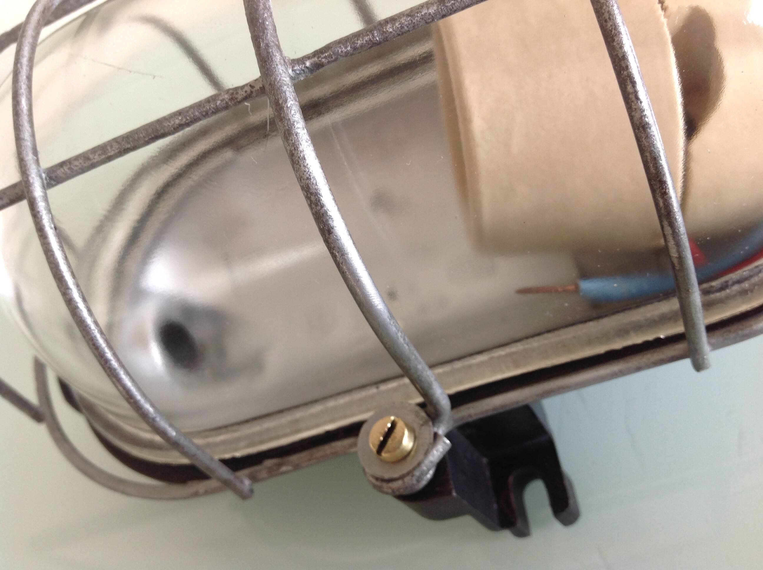 Industrial style porthole wall light, 50s-60s