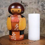 Sosaku Kokeshi colorée par Bitoku, Japon, 1970s
