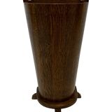 Vintage dark oak umbrella stand basket storage design 60s minimalist design