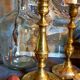 Old solid brass candle holder