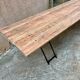 Wooden table and metal legs