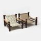 Set of 2 lounge chairs and coffe table model 'Bjorn' by Aleksander Kuczma, Poland, 1970s