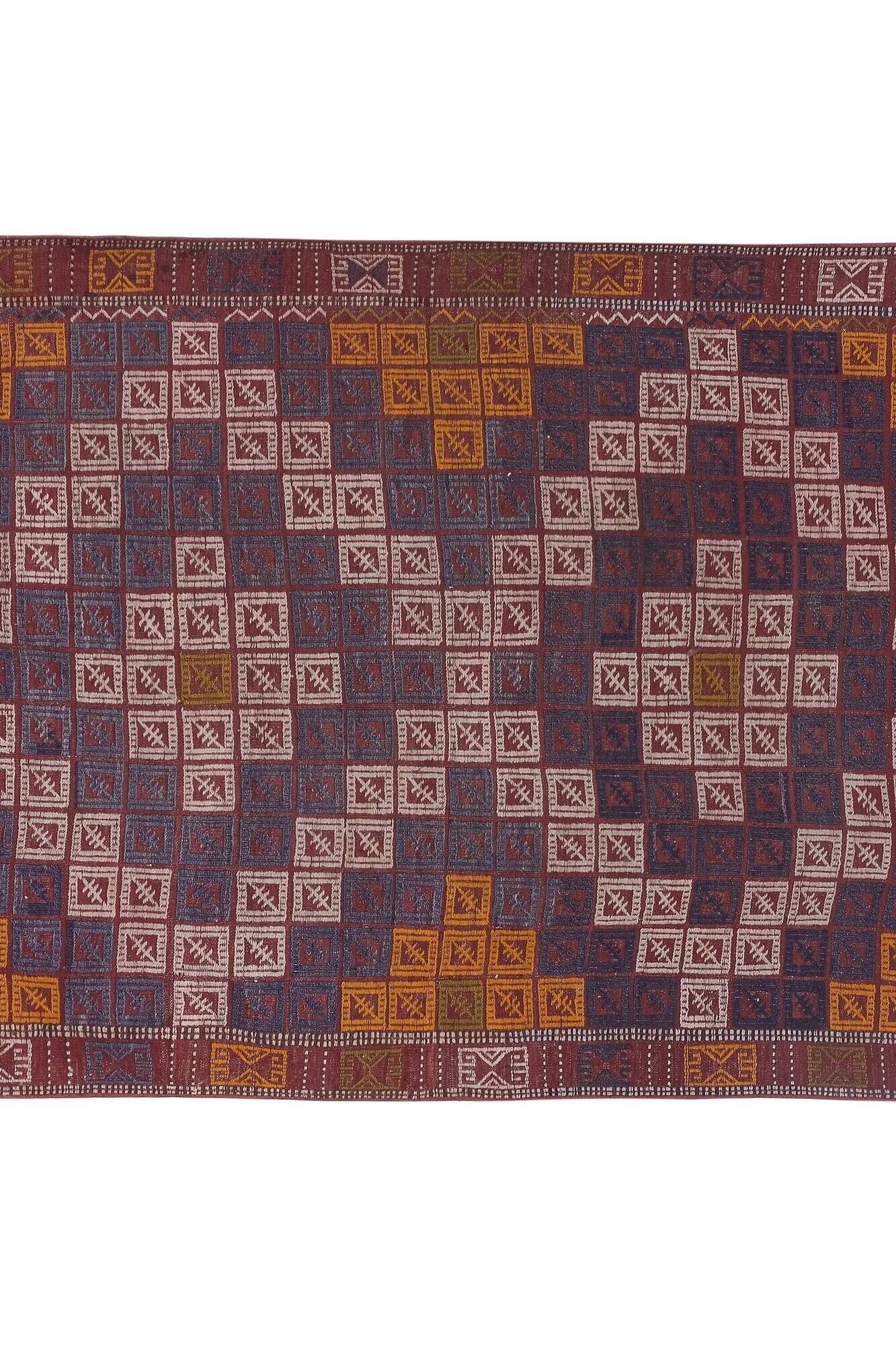 Vintage Turkish kilim handwoven 136x204 cm