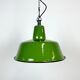 Industrial green enamel factory lamp from Zaos, 1960s