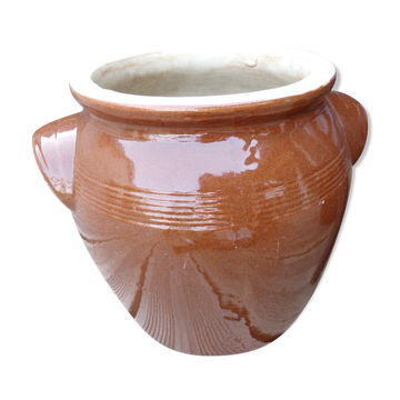 Glazed stoneware grease pot
