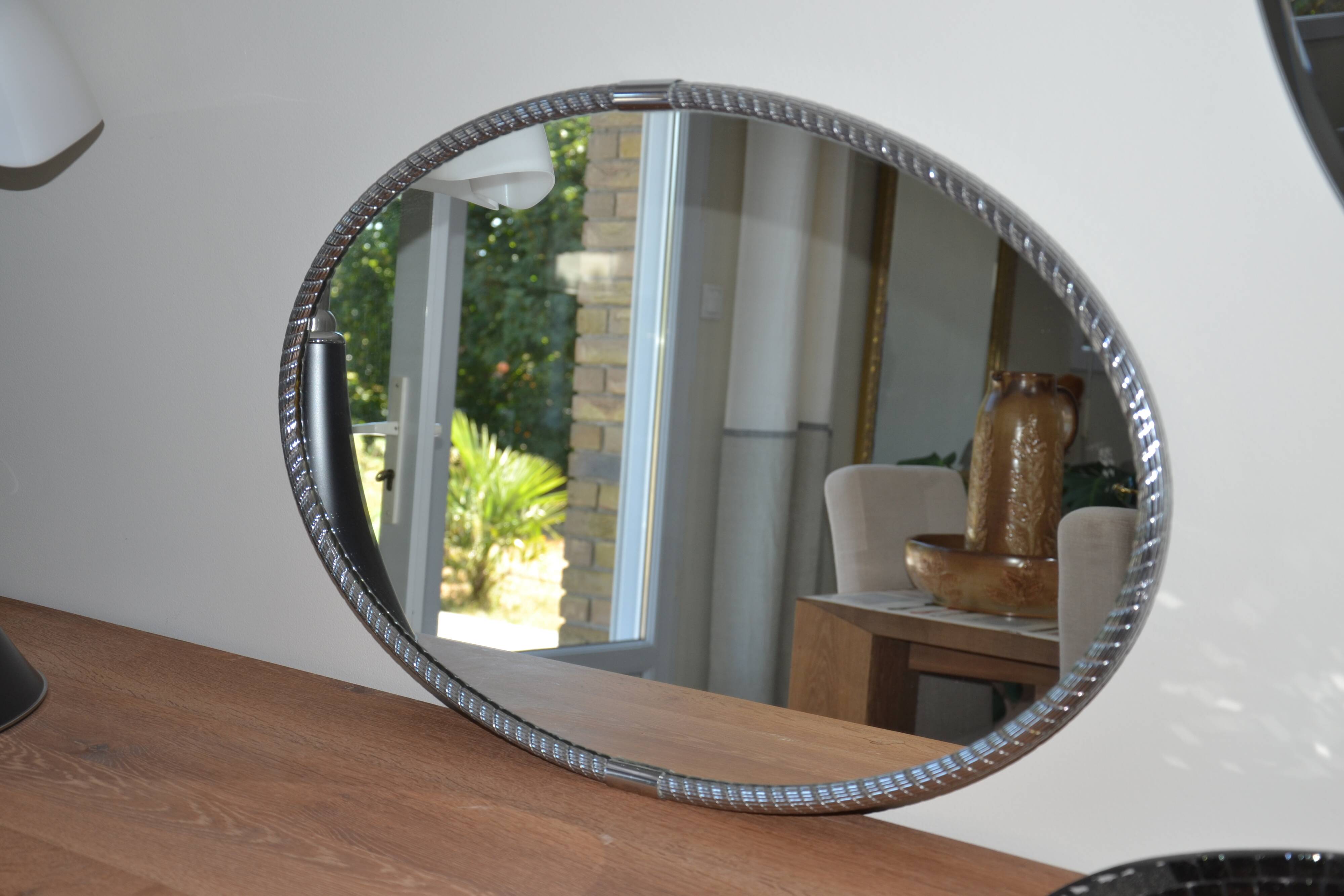 Miroir ovale Nordiska Kompaniet  Suède 1950