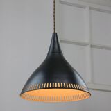 Vintage Italian Black Metal Pendant Lamp