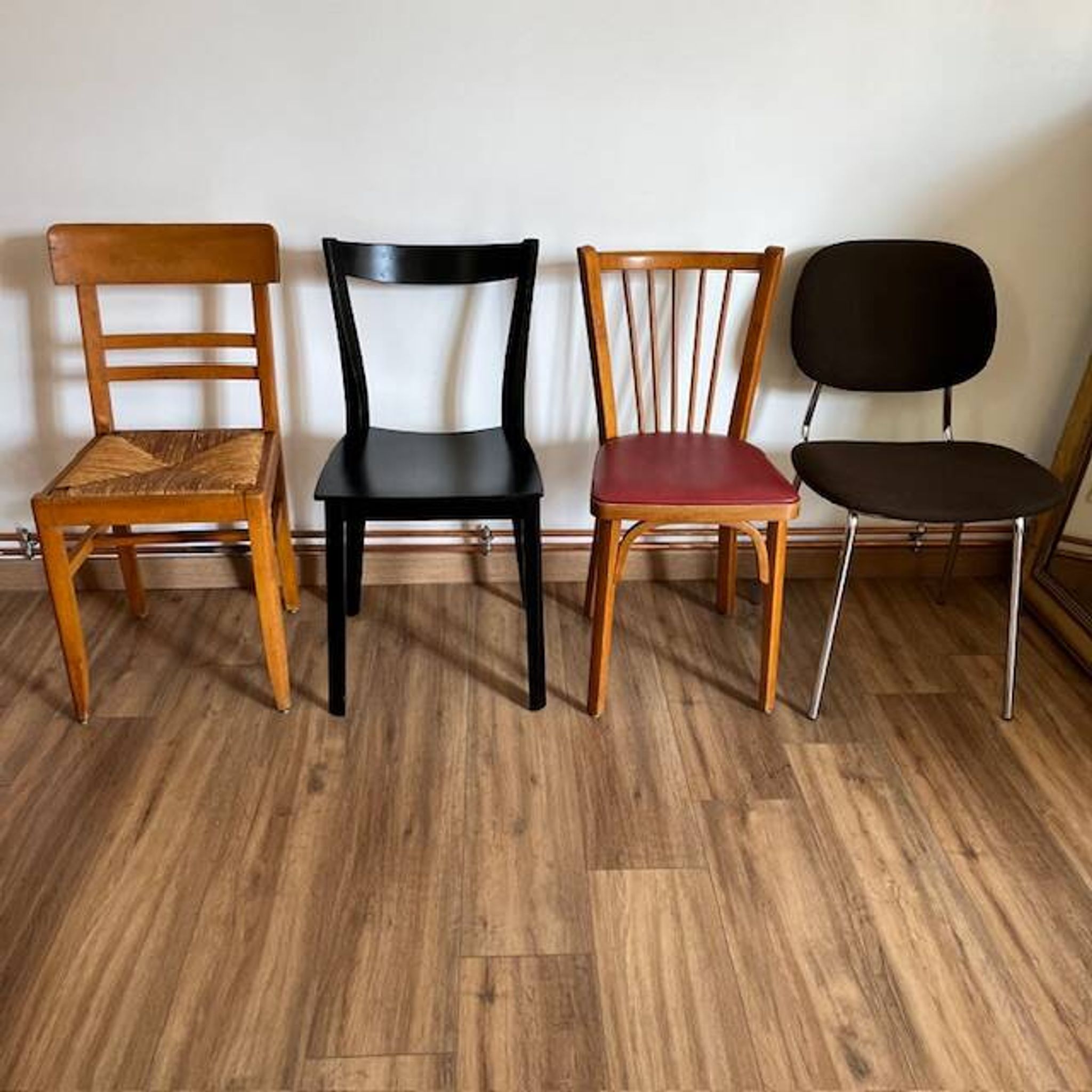 Set of 4 mismatched chairs