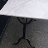 Cast iron and marble bistro table