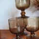 Amber glass foot glasses
