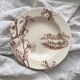 Deep ironstone plate "Cherry Tree" Creil and Montereau