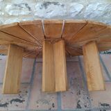 Vintage daisy shaped wooden coffee table