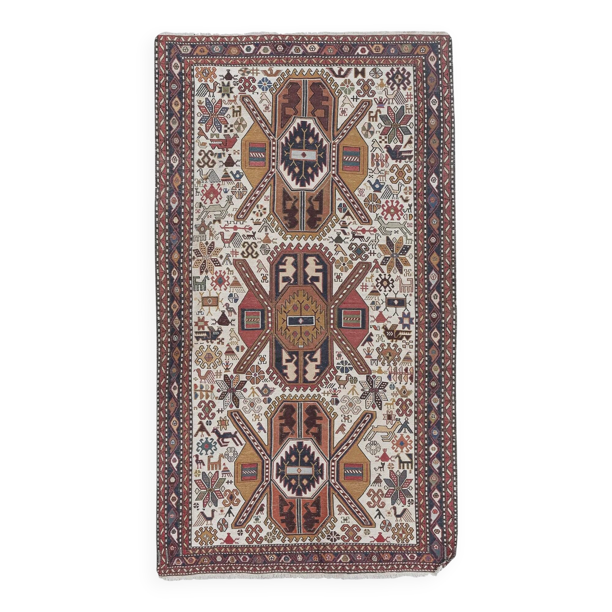 Vintage handmade Turkish rug 107x192 cm