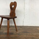 Old Alsatian children's chair in solid beech