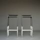 Minimalist Bar Stools by Ruud Jan Kokke, 1980s. Set of 2