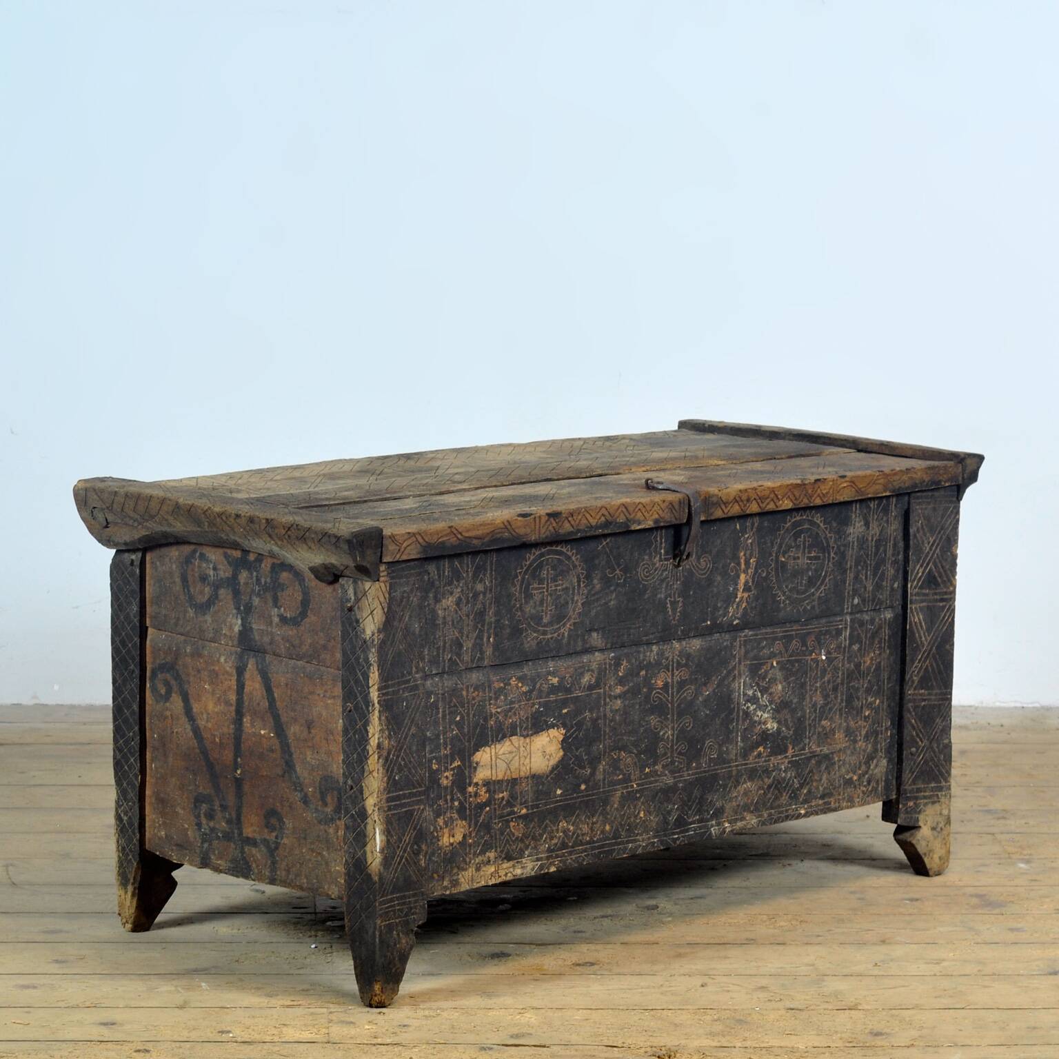 Coffre de berger antique, années 1820
