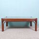 Table basse bambou et verre