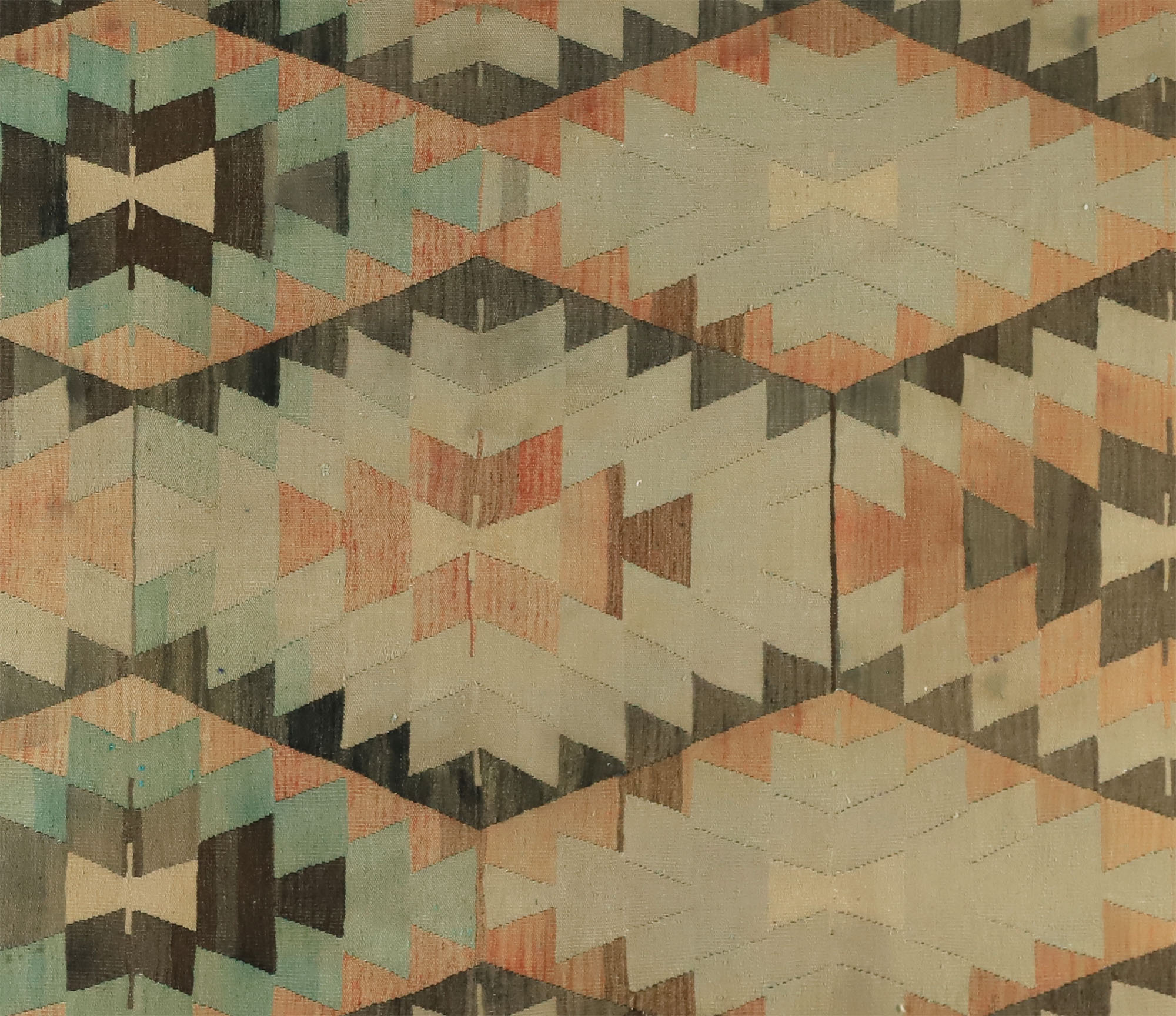 Anatolian handmade kilim rug 388 cm x 195 cm