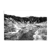 Illustration originale monotype retour d'Islande
