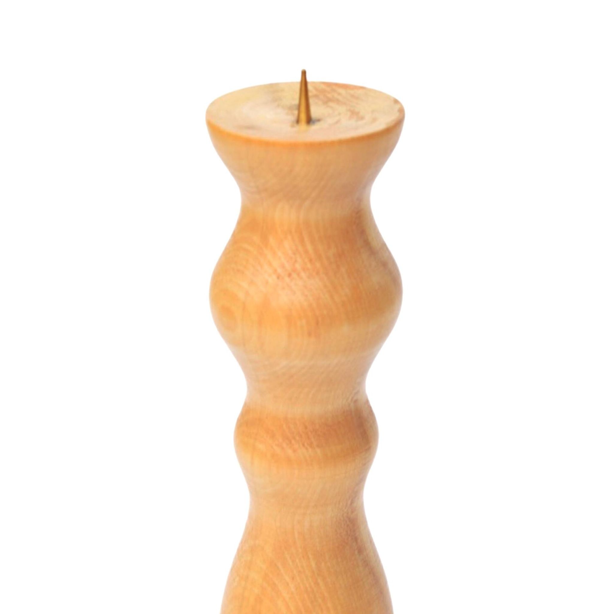 Wooden modernist candlestick, Denmark, 1970s.