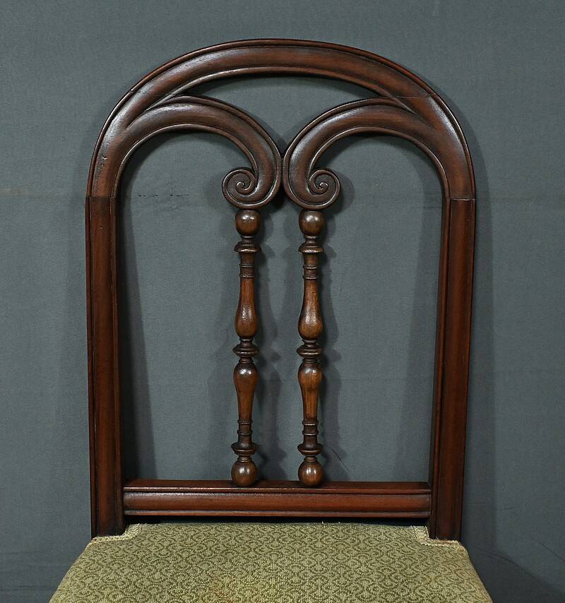 Pair of Mahogany Chairs, Restoration Period – 1st part of the 19th century
