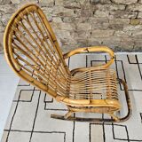 Bamboo rocking chair 1950