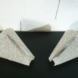 Pair of perspex wall lights from the 1960s