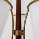 Tripod floor lamp with three arms and opaline glass - 1950s