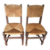 2 straw chairs