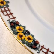 Round serving dish Art Deco, Limoges porcelain, André François, A570
