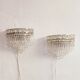 Classic crystal sconces. France, 1950s