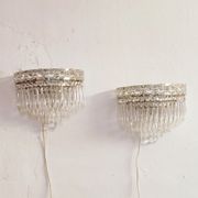 Appliques en cristal classiques. France, années 1950