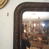 Miroir noir et doré 86X62cm