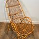 Paire de fauteuils design en rotin