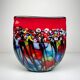 Vintage Murano Glass Vase Murrine, Italy, 1980s