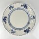 Large round plate Terre de Fer KG Lunéville, model "Jane", blue, 1890-1915.