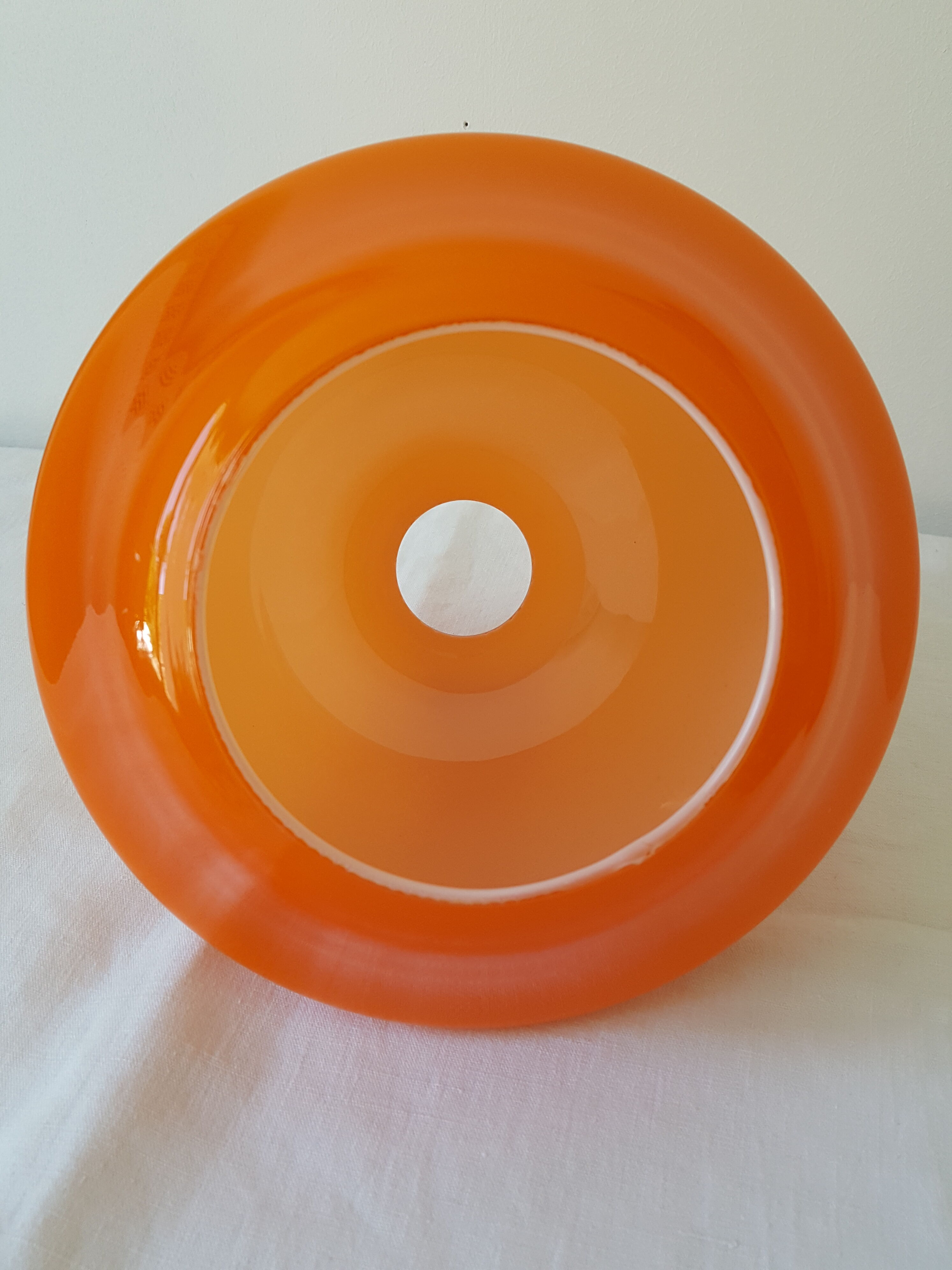 Old vintage orange glass suspension